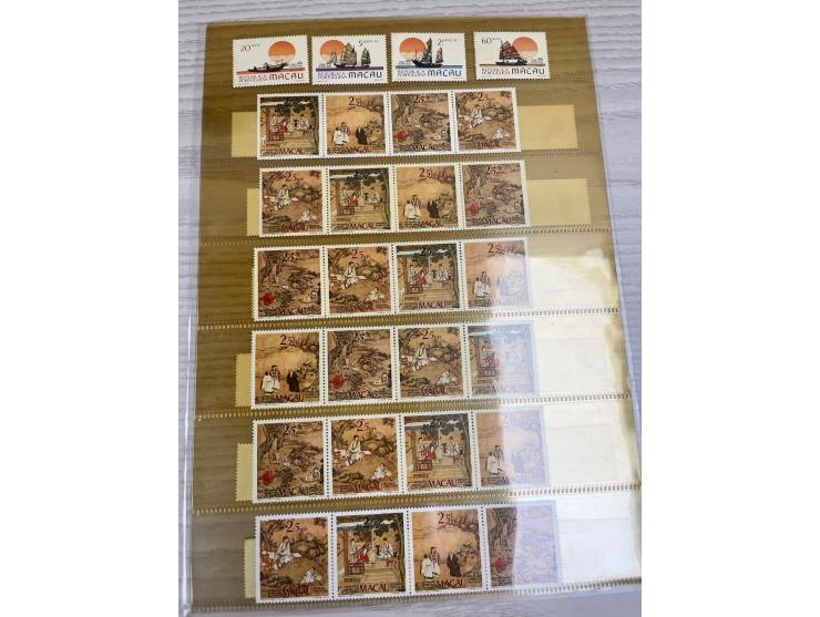 mostly in complete sests, including some blocks of 4. Large quantity. Please view.